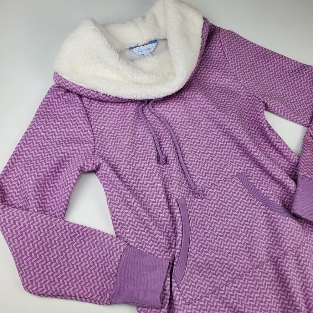 Pajamagram Cozy Purple Cowl Neck Sweatshirt XS - Picture 9 of 10